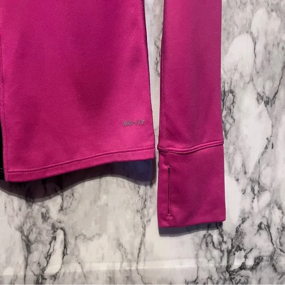 Dri-Fit Running Pullover Quarter Zip Pink & Black - Picture 6 of 8